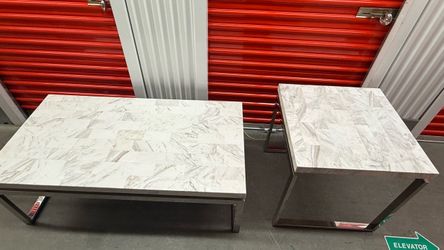Marble Top Coffee Table and End Table Set