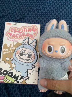 Exciting macaroon sea salt blue labubu authentic