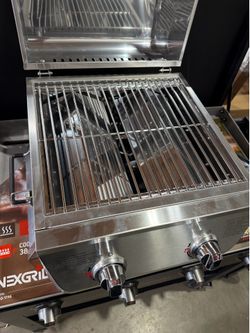 Nexgrill 2-Burner Portable Propane Gas Table Top Grill in Stainless Steel