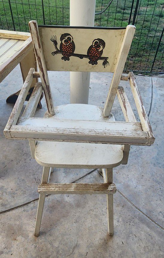 Antique Baby Doll High Chair 