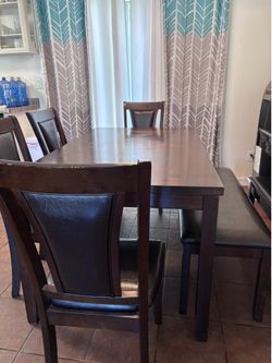 Dining table and chairs