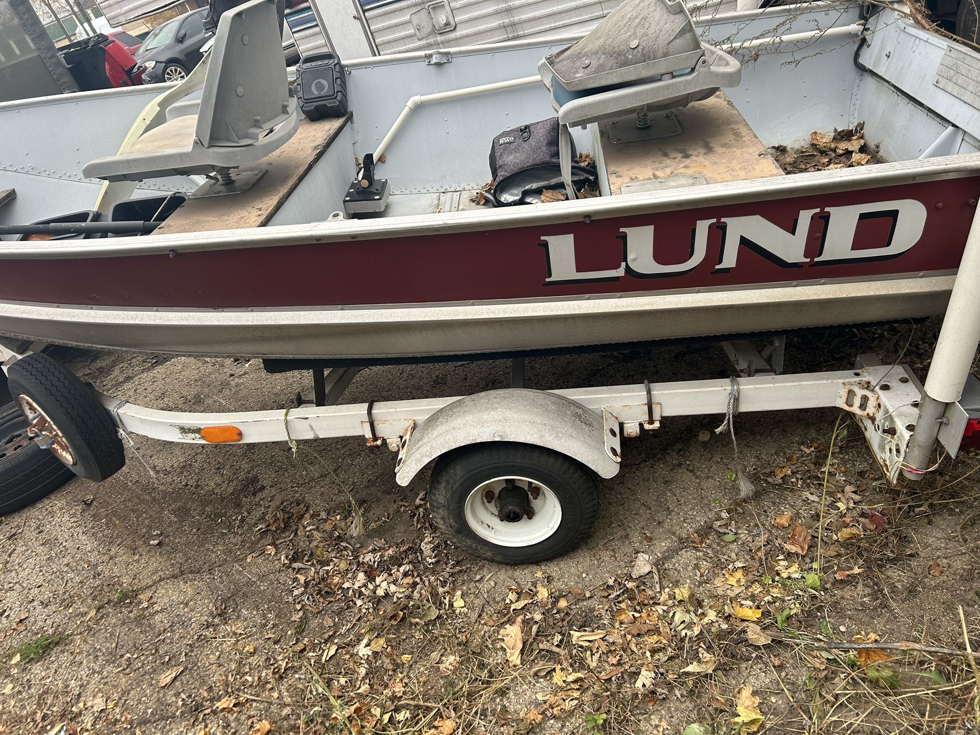 12’ Lund Fishing Boat & Trailer