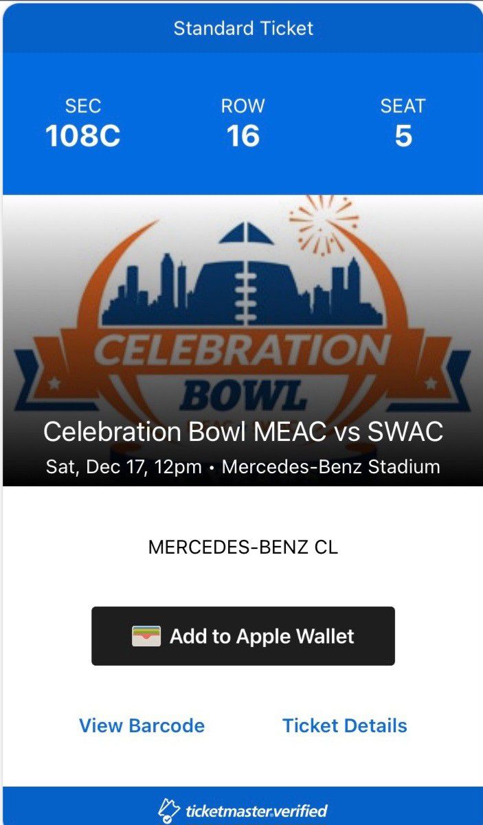 Celebration Bowl Tickets