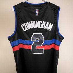BNWT STITCHED Cade Cunningham Detroit Pistons #2 Black "DET" Jersey Size Men's 2XL! SHOOT ME AN OFFER!