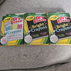 3 New Packs Crayola Dry Erase Crayons
