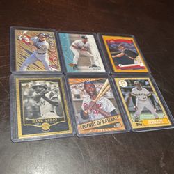 MLB Stars And Legends Set Of 6 Baseball Cards