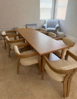Brand New Modern Oak Dining Tables – 46” – $150 Each OBO
