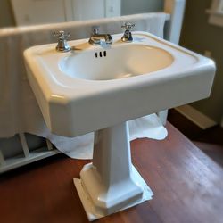 Vintage Antique American Standard Pedestal Sink 1936