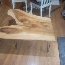 Live Edge Irregular Coffee Table 