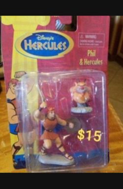 Disney collectible toys Hercules And Nessus vintage $15 ea
