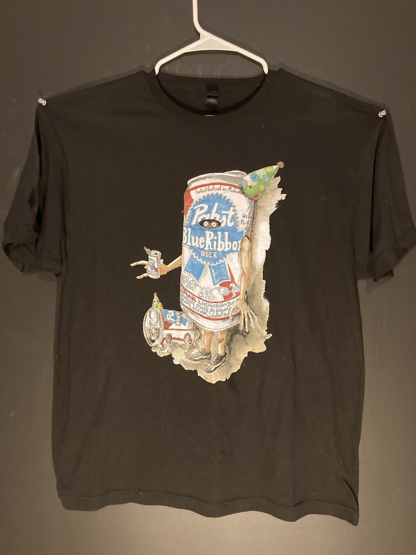 PBR Pabst Blue Ribbon Beer Art Print T shirt “PBArt” Mens XL