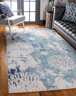 Light Blue Area Rug 4*6 Ft