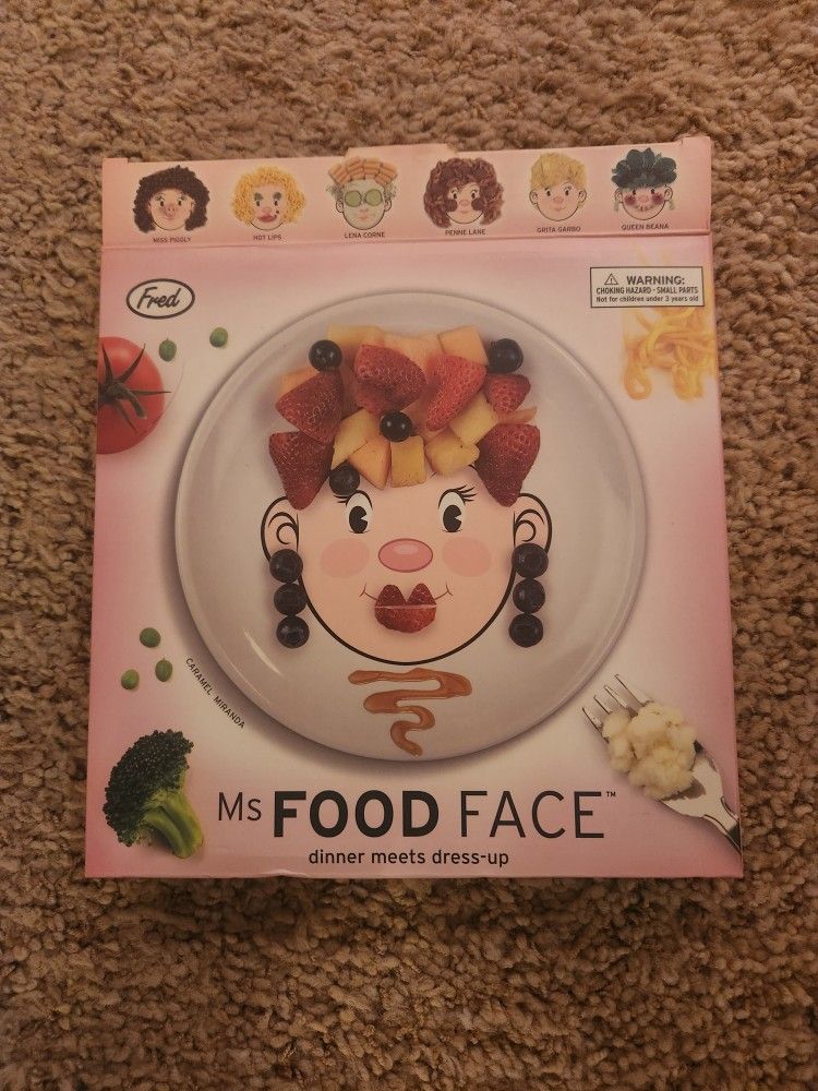 Ms Food Face Kids Dinner Plate