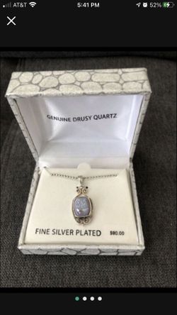 Silver Plated Necklace With Pendant New 