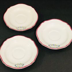 Vintage Saint Amand French Revolution La Nation Set of 3 Saucers