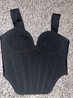 Black Bandage Corset Crop Top