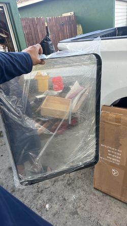 Brand New 22” x 30” Black Bathroom Mirror – $50