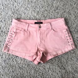 Peach Silver Studded Shorts Size XS