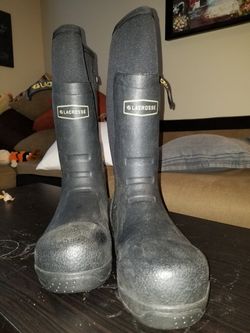 Alpha mudlite black boots size 14 work rubber hunting farming