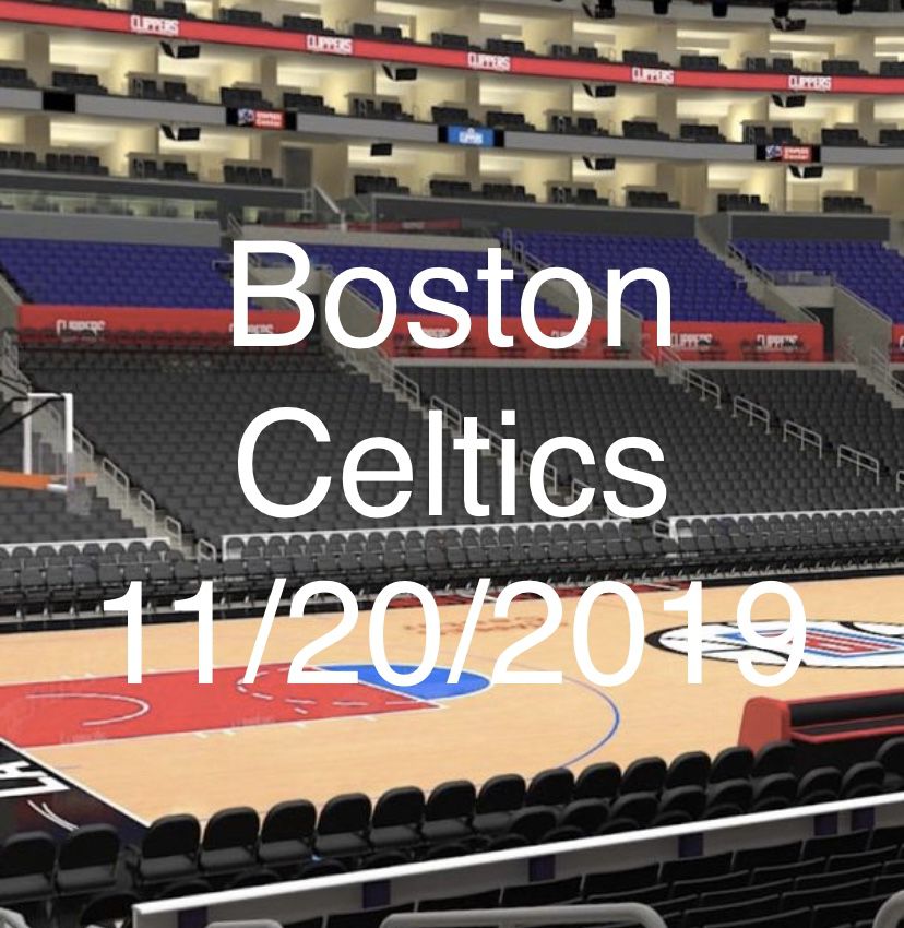 Boston Celtics VS LA CLIPPERS ROW 10 club seats 2 tickets