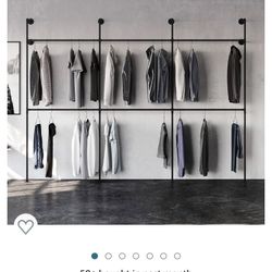 Pamo Industrial Pipe Clothing Rack - Kim III Double