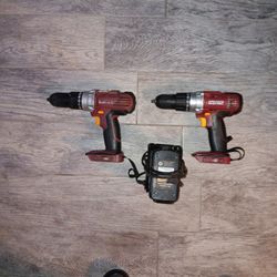 2 CORDLESS CHICAGO ELECTRIC DRILLS