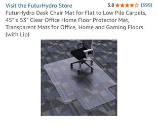 New Future Hydro Desk Chair Mat 45x53"