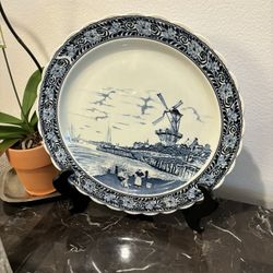 Large Dutch Blue Delft Plate