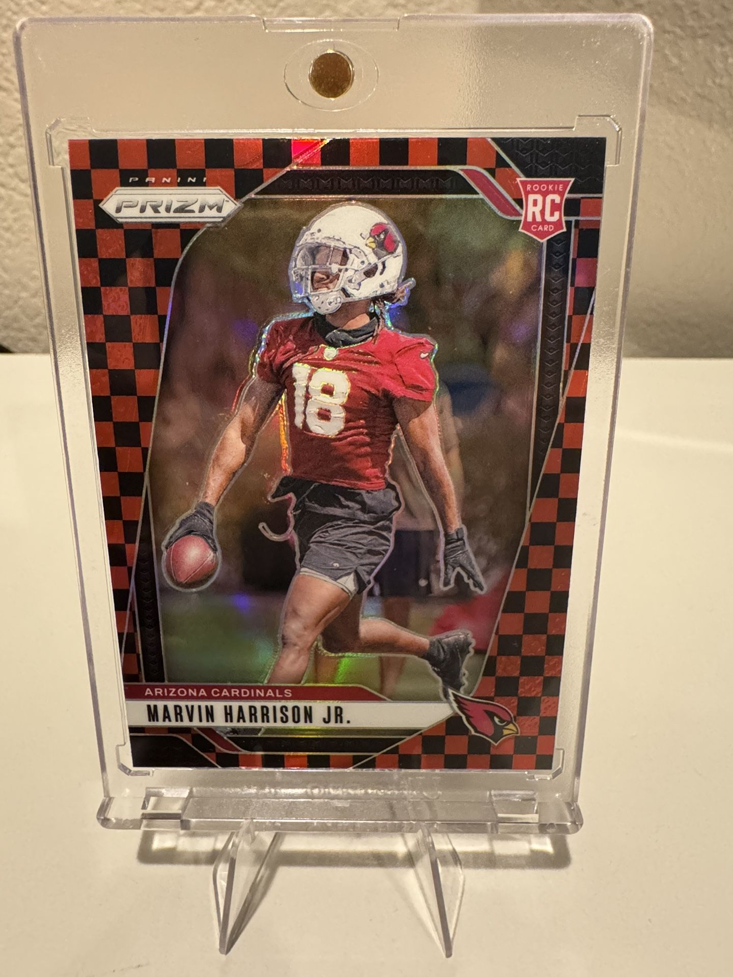 Marvin Harrison Jr. Red And Black Checkerboard