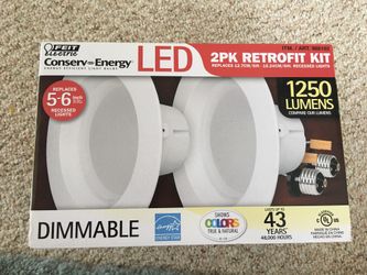 LED Retrofit Kit For 6” Recessed Lights- Dimmable - 2 In Pack 