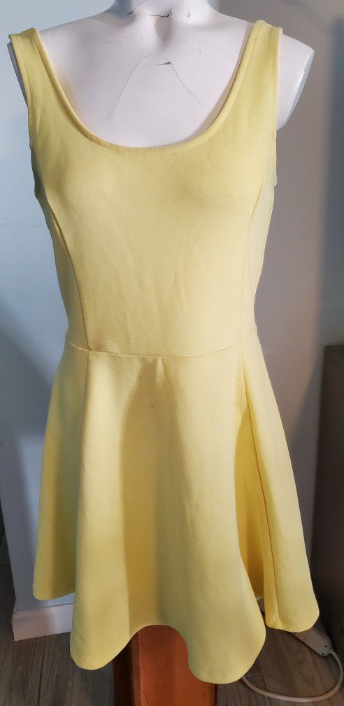 Casual Short Yellow Dress