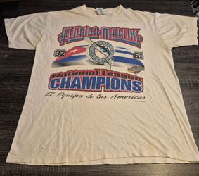Vintage 1997 Florida Marlins NL Champions El Equipo Americas Shirt XL