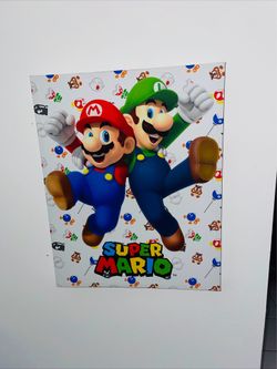 Super Mario-Nintendo official licensed product-wall art canvas-Mario & Luigi-20” x 16”