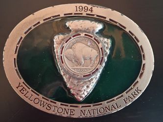 1994 Limited Edition Yellowstone National Park Buffalo Nickel Belt Buckle 