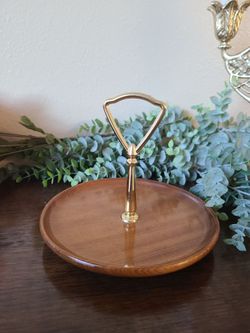 MCM Vintage myrtlewood trinket tray