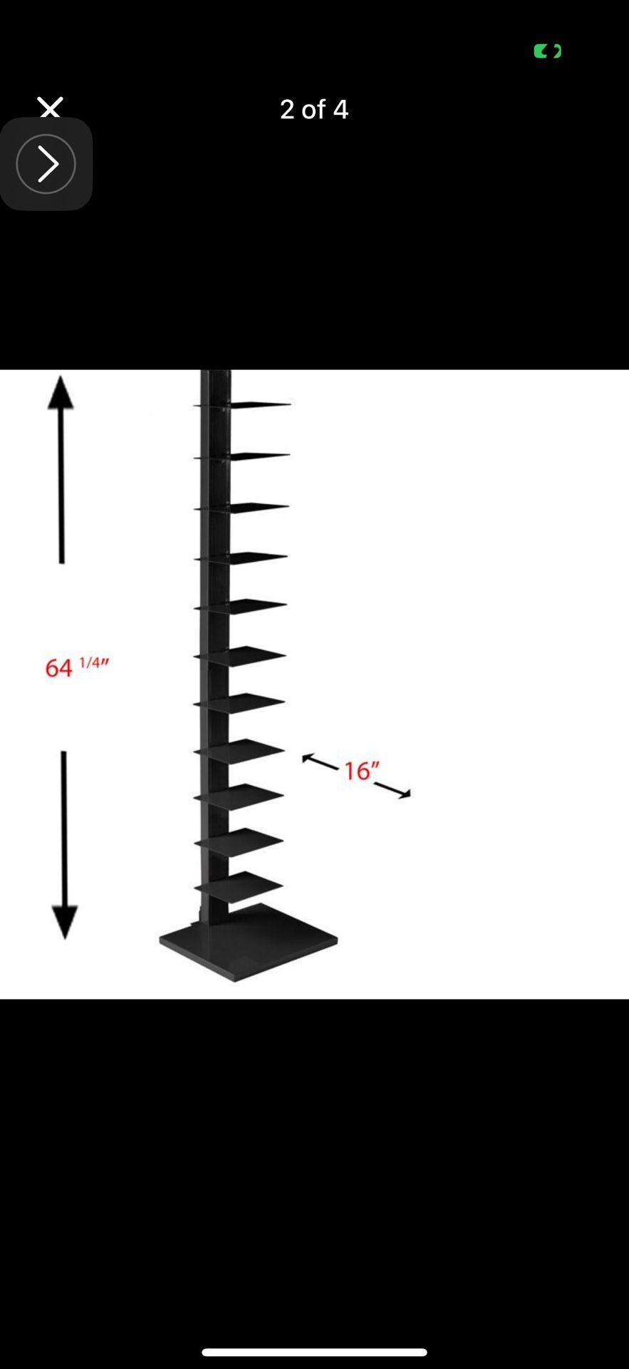 Spine Tower Shelf, Black