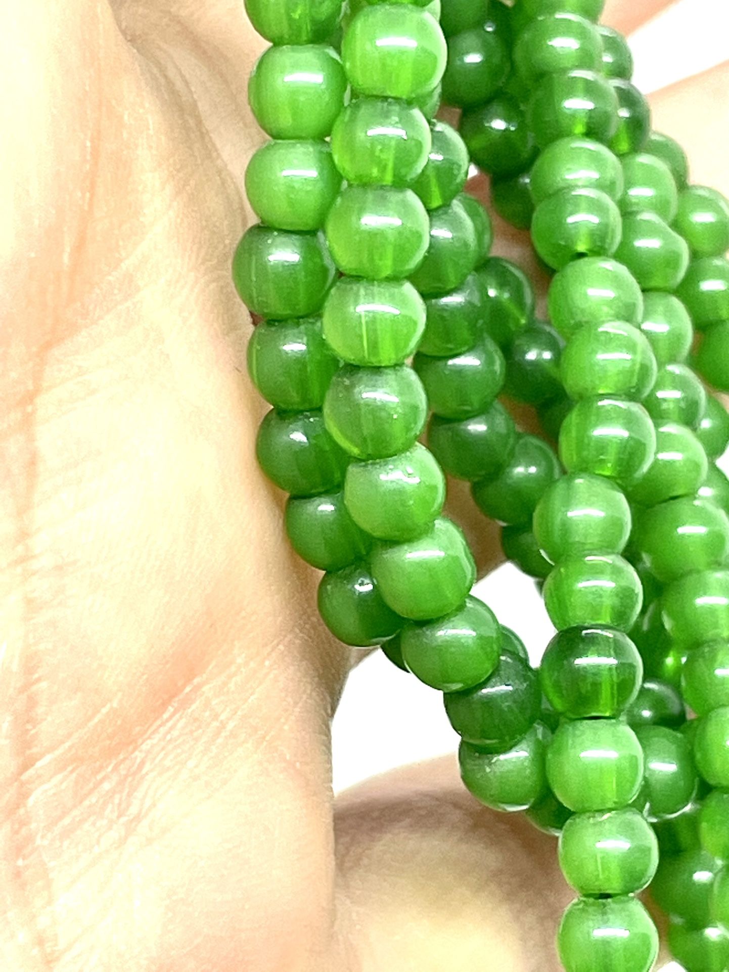 36” Of Green Beads