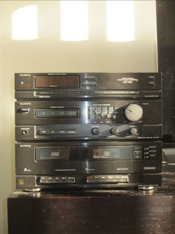 Vintage Sony Stereo System Am/fm Radio Dual Cassette Player
