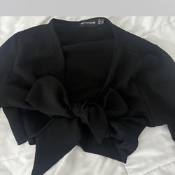 PLT crop top with bow twist 