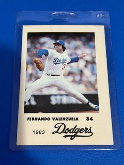 1983 LAPD Fernando Valenzuela Dodgers Police Issue Card #34 Super Rare