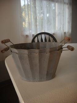 (2) METAL TUBS (5" Tall 9" Wide)