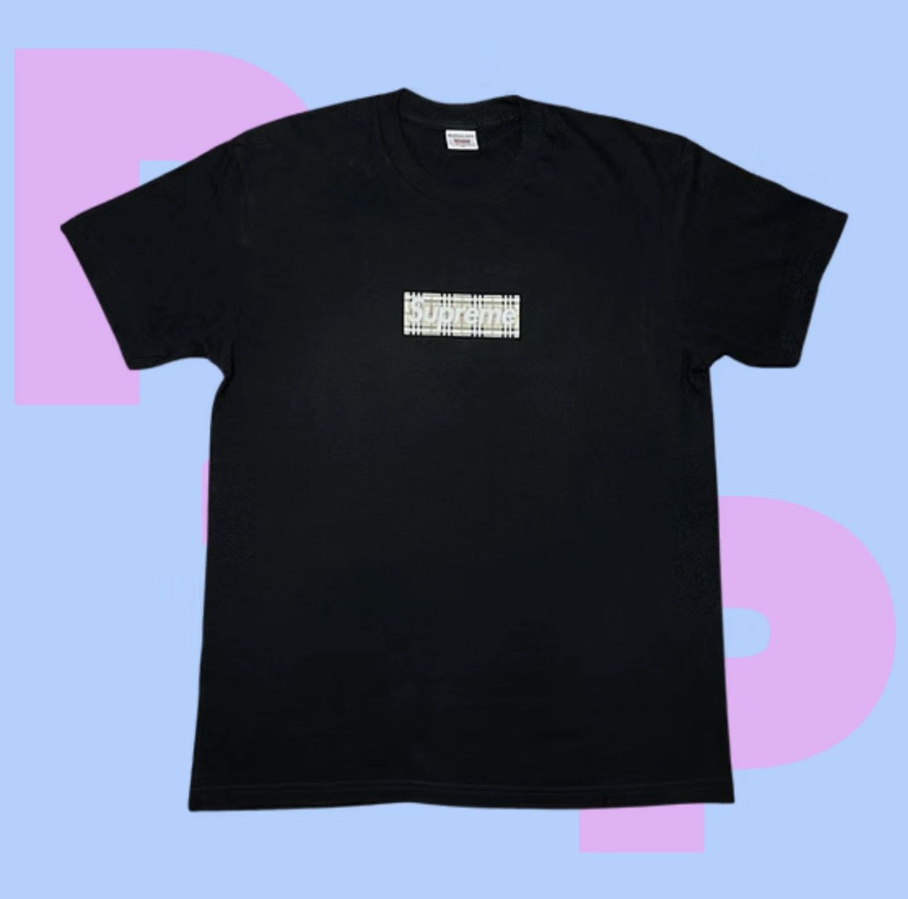 Supreme Burberry Box Logo Tee (Medium)