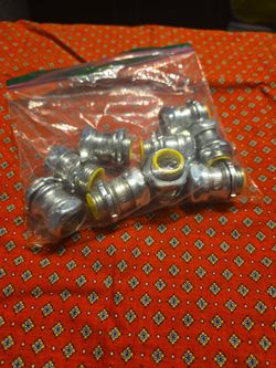 9 Pack 1/2-inch electrical metallic tubing (EMT) raintight compression connector with an insulated throat