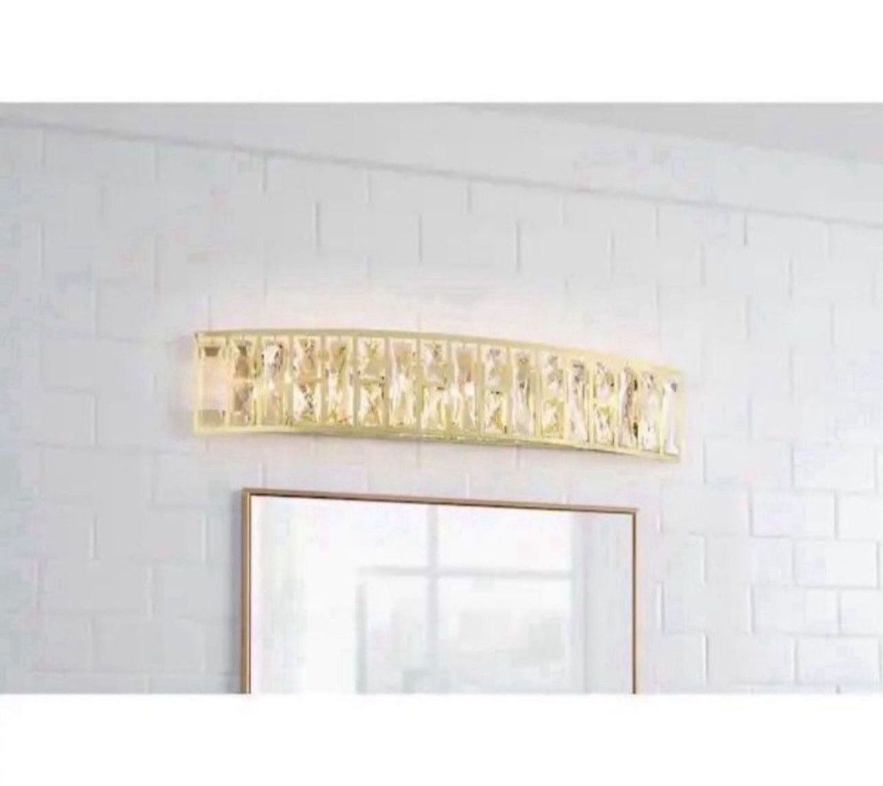 Home Decorators Collection Kristella 7-Light Soft Gold Bathroom Vanity Light with Clear Glass