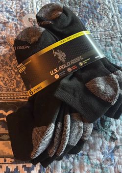 New 6 Pack Polo Socks with Tag