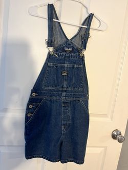 jean short overalls 