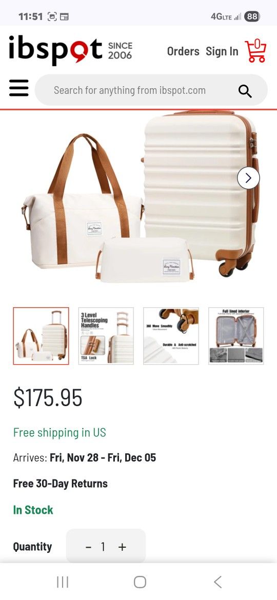 3 Piece Luggage Set New