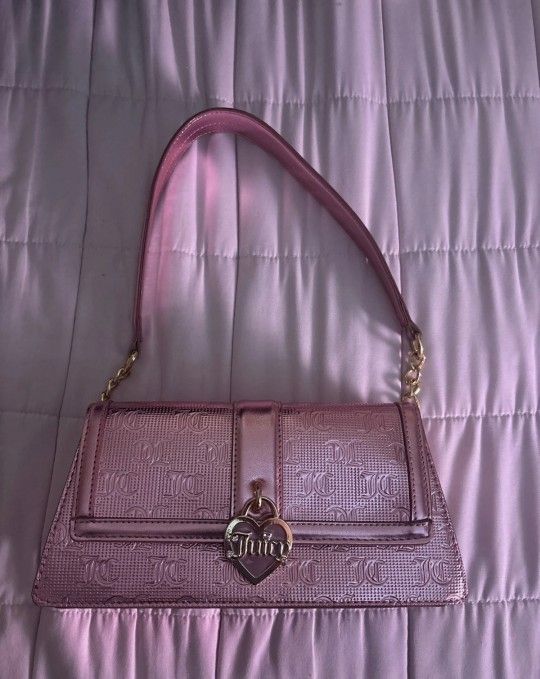 Juicy Couture Pink Metallic Simply Perfect Handbag