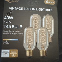 Dimmable Vintage Edison Light Bulb Set Of 4