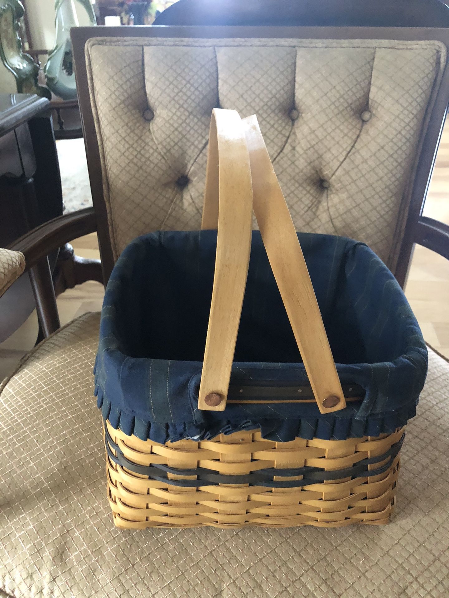 Longaberger Harbor Basket 1998 With Box 10” By 9”